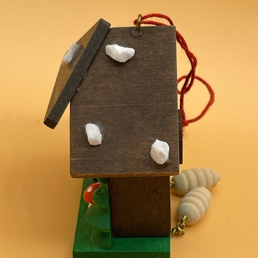 Vintage Christmas Cuckoo Clock Mushroom Ornament - Picture 10 of 12